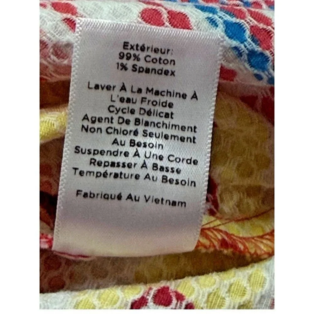 Talbots Sleeveless Textured Knit Dress Multicolor Exposed Zipper Size 14 - Picture 4 of 11